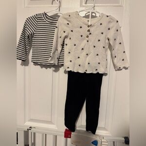 Cat & Jack Heart and Stripe Toddler Set